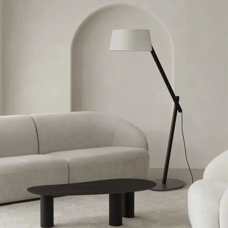 Mid Ancient Style Led Floor Lamp For Home Decoration Living Room Sofa Bedroom Bedside Hotel Iron And Fabric Lighting Fixtures