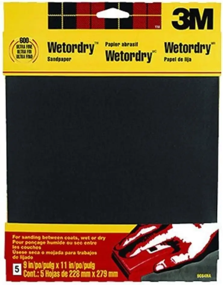 

Extra Fine 320 Grit Sandpaper, 5 Sheets 9x11 Inch, Waterproof for Wet and Dry Sanding Between Coats of Varnish, Lacquer, Paint
