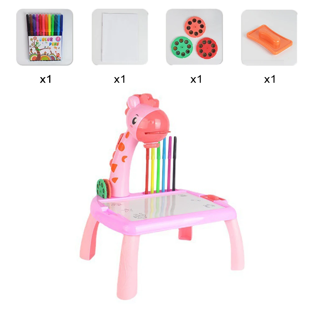 Kinderen Led Projector Art Tekentafel Speelgoed Kinderen Schilderbord Bureau Kunst Ambachten Educatief Leren Verf Gereedschap Speelgoed voor Meisje