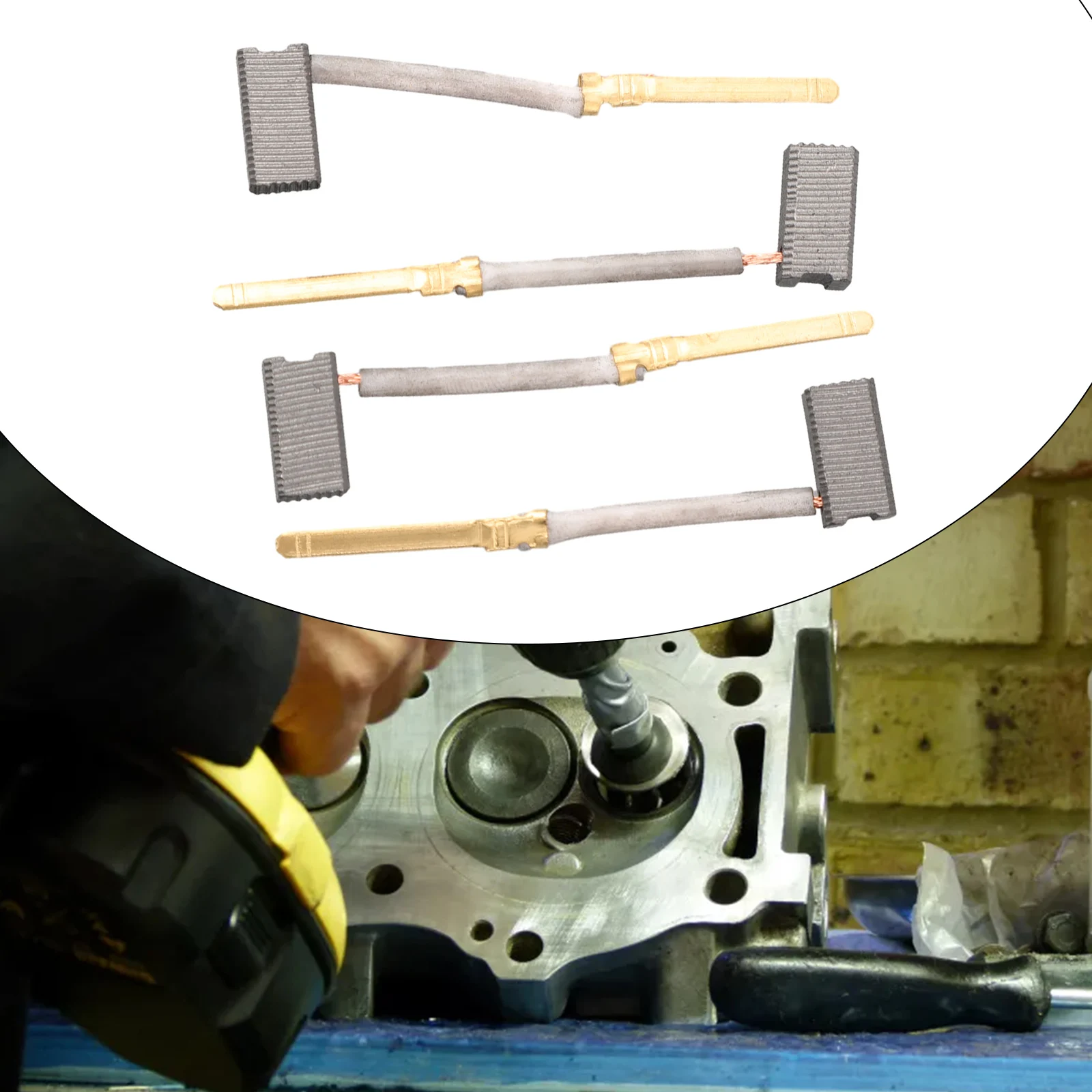 Carbon Brush Kit 4pcs for DW400 Angle Grinder and DW400 Type 2 Grinder Use With Part Numbers 445861-11 and 445861-25