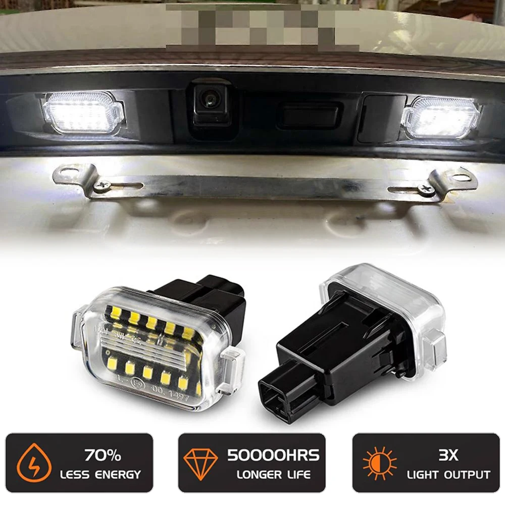 

2Pcs 18SMD LED Reverse License Number Plate Light Free Error For Mazda 6 GJ1 GL Atenza Mazda 3 Hatchback 6000K Reflector