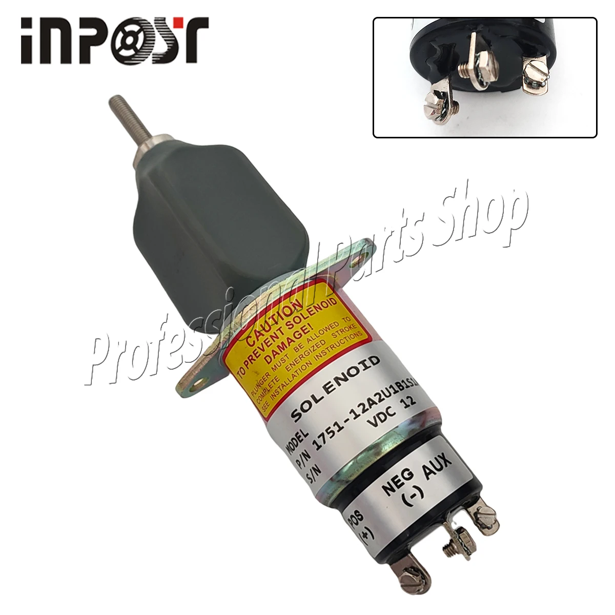 

New 12V 1751-12A2U1B1S1A For Engine Shutoff Solenoid (3 terminals)