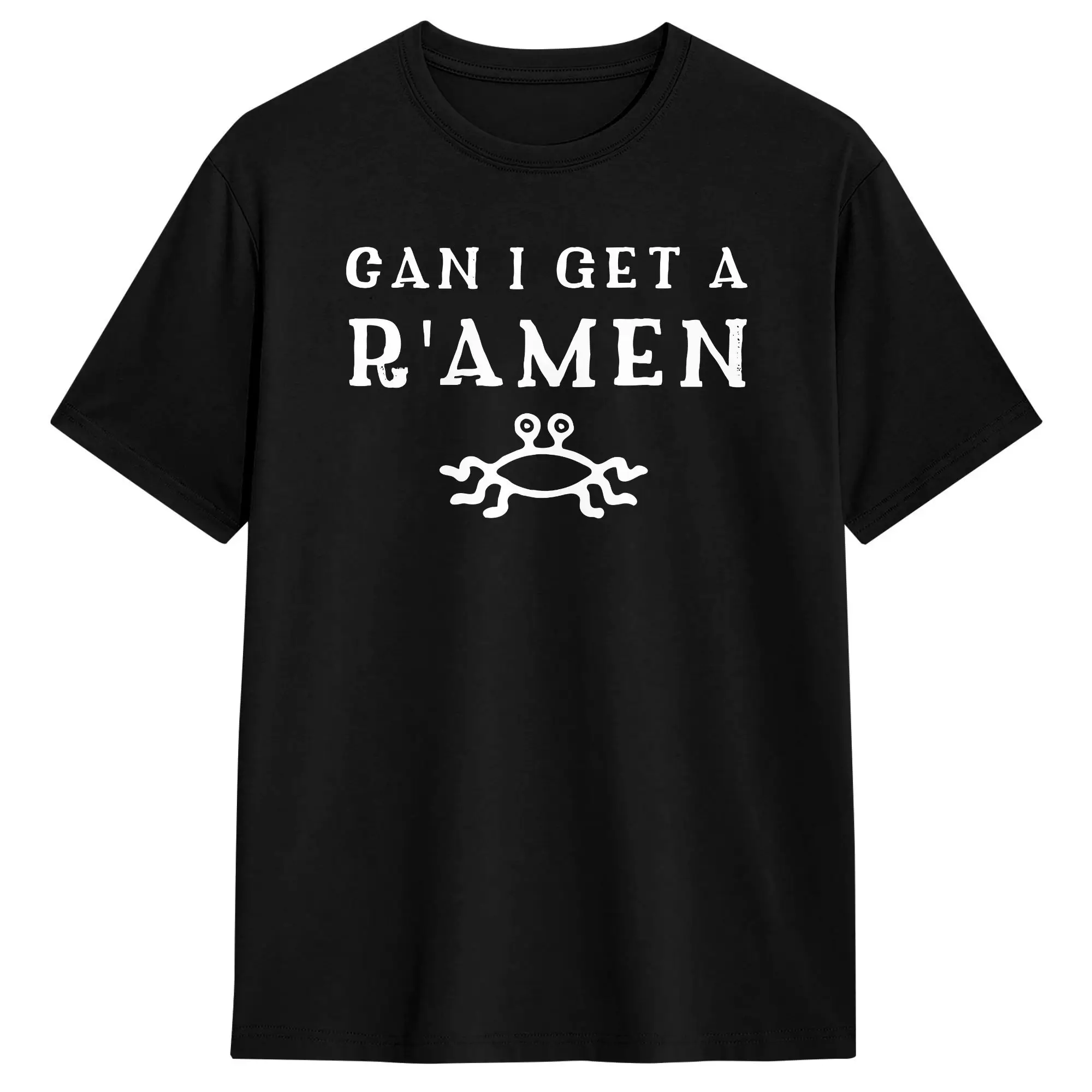 Flying Spaghetti Monsterism  FSM Pastafarian T Shirts Religion Church Pure Cotton Clothes Humor Short Sleeve Crew Neck Tees