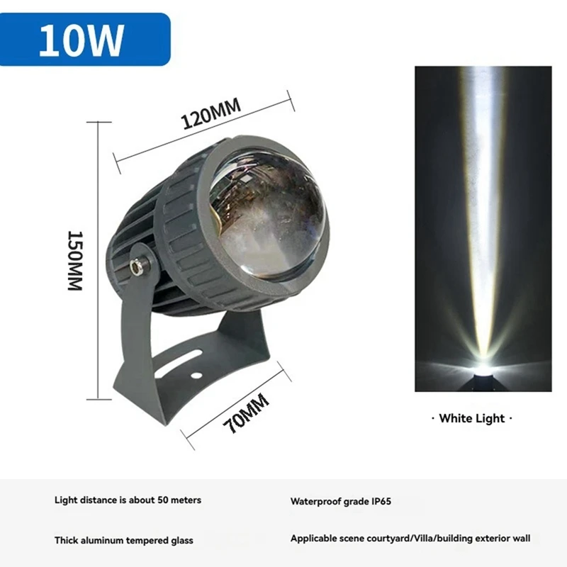 Outdoor LED Garden Wall Spotlights 10W Landscape Lighting AC220V IP65 Waterproof One Beam Spotlight Warm White-ABHG view 3