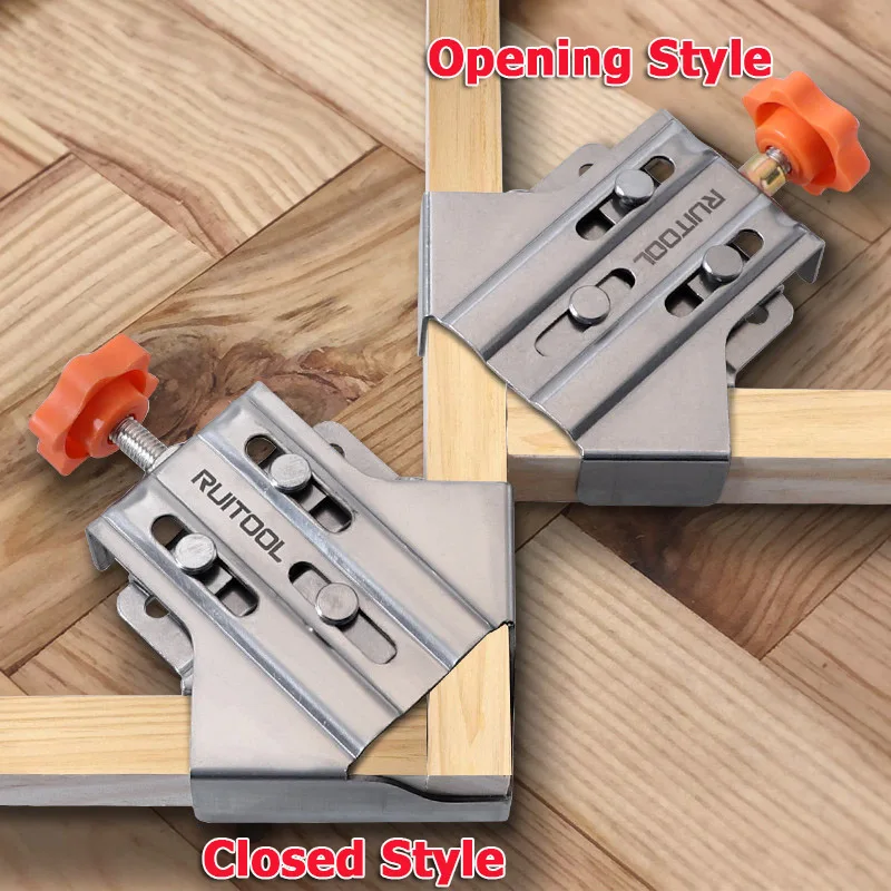 Imagem -02 - Carpintaria Canto Braçadeira 90 Graus Posicionamento Quadrados Grampos do Ângulo Direito Carpenter Clamping Tool para Armários