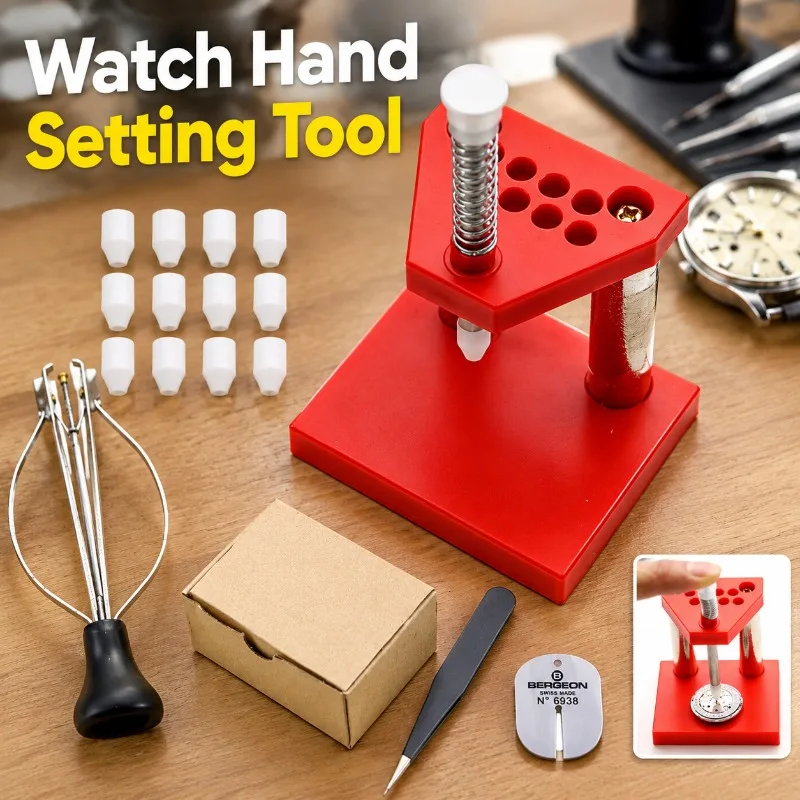 Watch Hand Presser Remover Set Timepiece Hour Minute Second Hand Fitting Tool Horology Repair Precision Hand Press Instrument