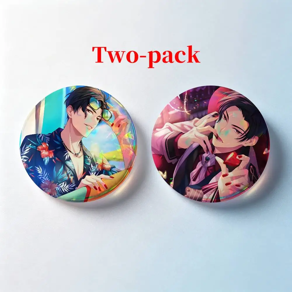 O-Obey Me L-Lucifer 2 Pieces Set Badge Set Fashion Brooches for Women Men Backpack Accessory Bag Badge Jewelry Gift