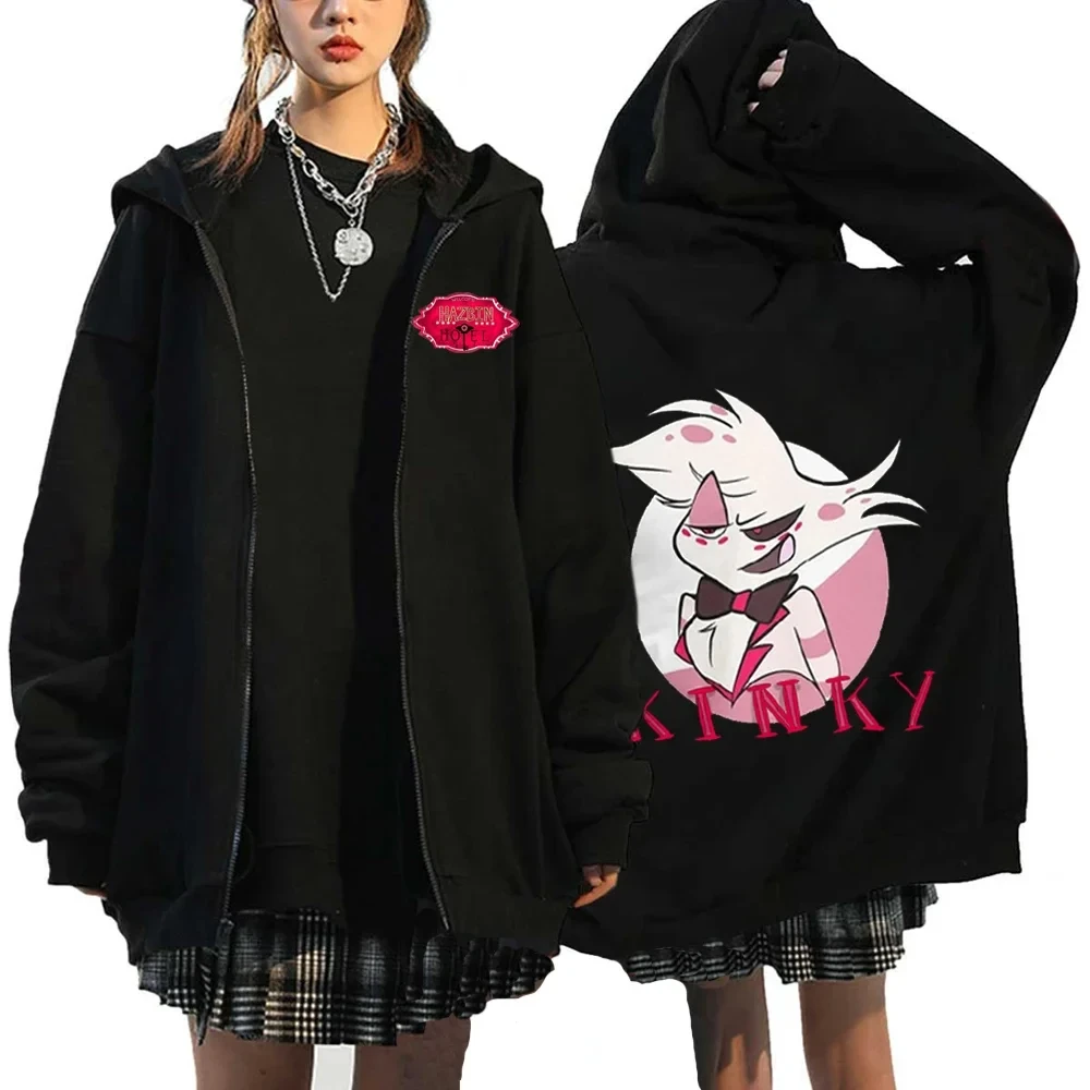 Sudadera con capucha de estilo Harajuku para hombre y mujer, chaqueta con capucha de Anime de Ángel, ropa de calle Y2k, ropa deportiva con