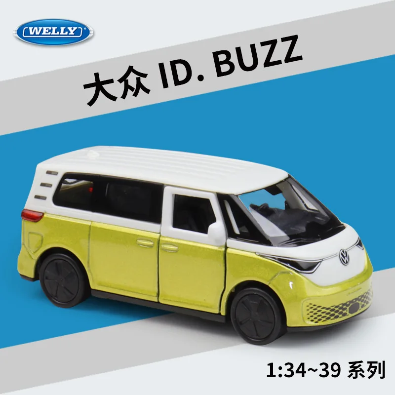 

WELLY 1:36 Volkswagen ID BUZZ Simulation Alloy Car Model Bus Power Car Children's Puzzle Toy Gift Essential