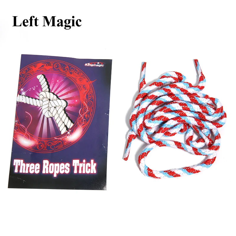 Trucchi magici a tre corde Satge Close Up Magia Rope Magie Quattro colori opzionali Illusione Trucco Puntelli Giocattoli per bambini