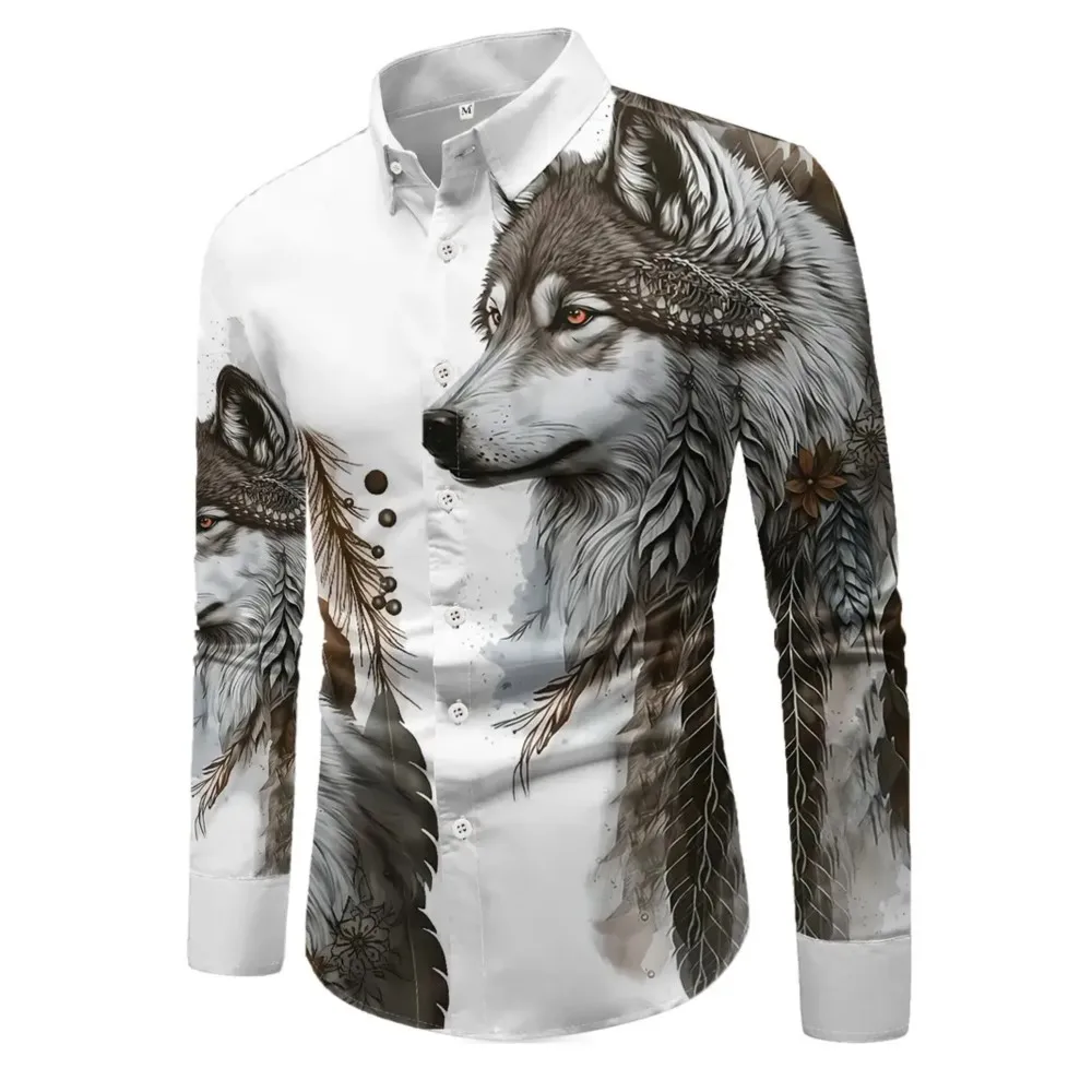 

New Fashion Men Women Shirts Tiger Eagle 3d Printing Holiday Hawaiian T-shirt Mens Clothes Long Sleeve Lapel Blouse Tops