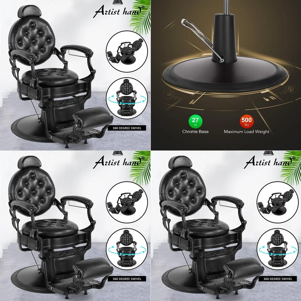 

Chair for Hair Stylist, 360 Degree Rotating Barber Chair with Heavy Duty Hydraulic Pump, Spa Beauty Equipment for Hair Stylists