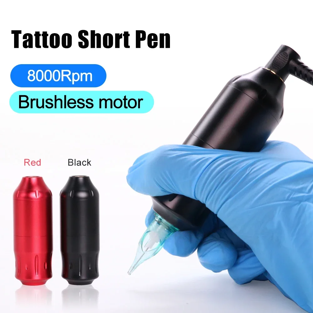 Professional Tattoo Machine With LED Display Rechargeable Tattoo Battery Power Supply Mini Short Rotary Tattoo Pen For Body Art