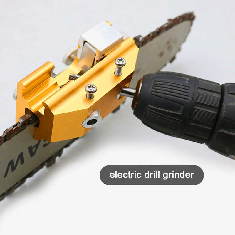 Portable Chain Saw Sharpener Manual Chainsaw Sharpening Jig Grinding Abrasive Tool Machinery Chain Saw Drill Sharpen Tools