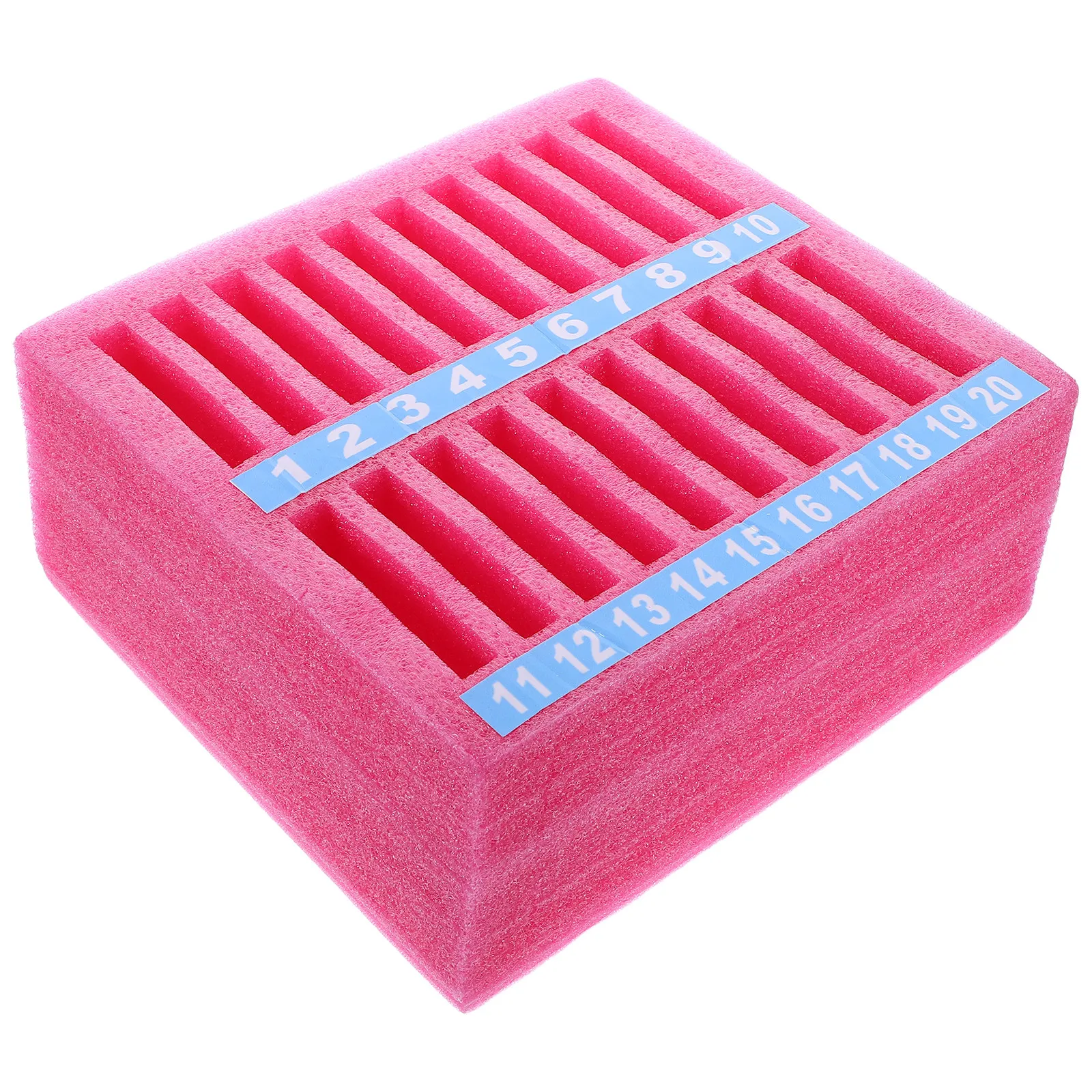 

20 Grid Shockproof Pearl Cotton Phone Box Classroom Cell Phone Holder Storage Case Desktop Organizer for Office Meeting Room Use