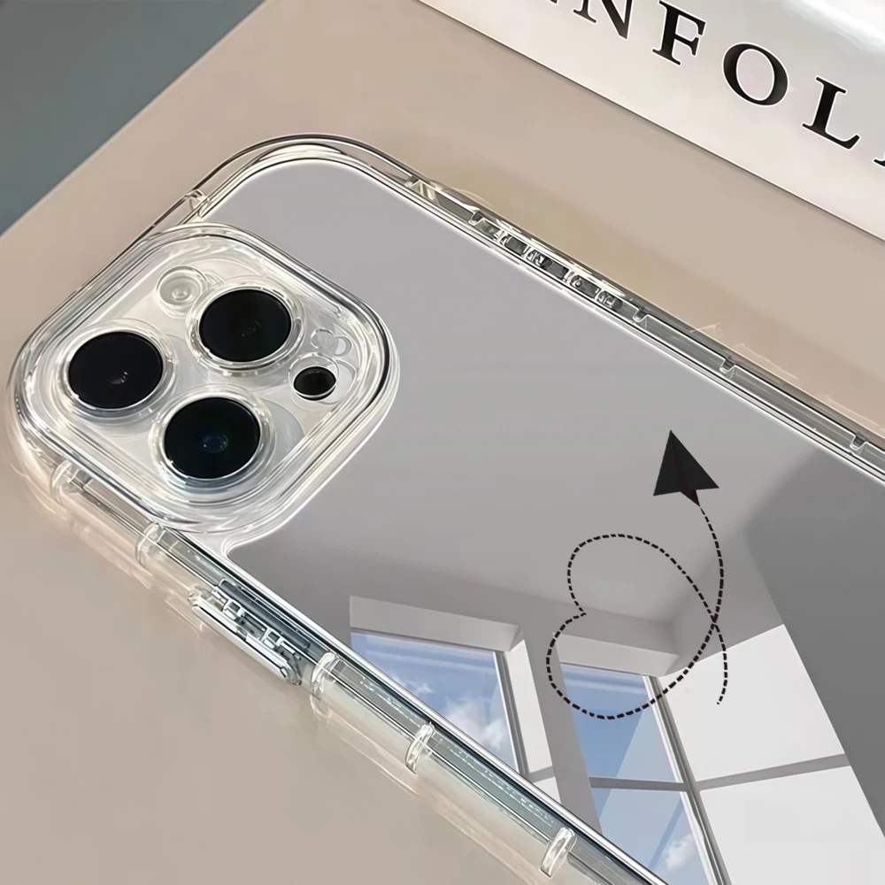INS Aircraft Trajectory Phone Case For iPhone 17 16 15 14 13 12 11 Pro Max XS X XR 7 8 Plus Make Up Mirror Shockproof Soft Cover view 4