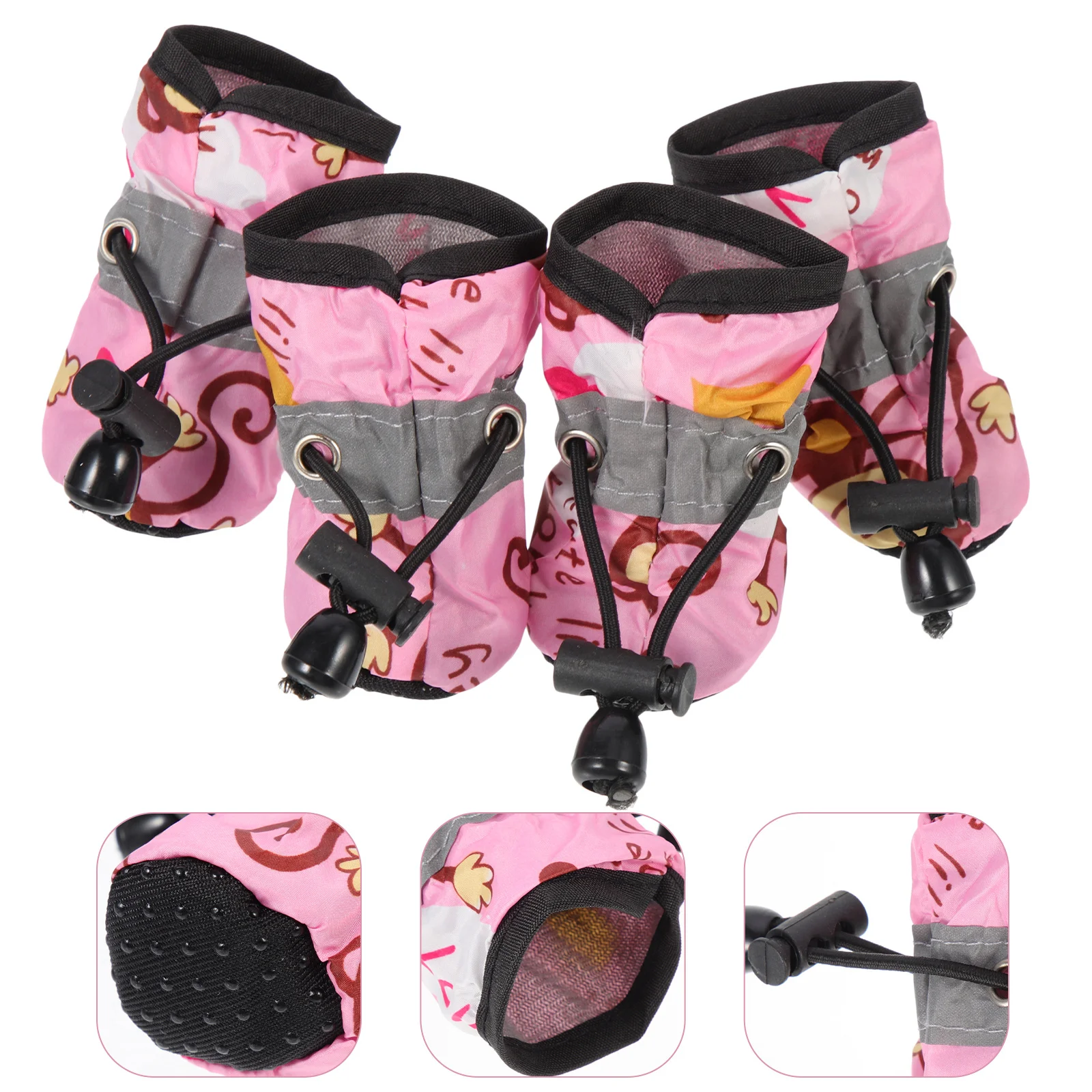 

1Set Soft Sole Dog Shoes Breathable Adjustable Puppy Paw Protectors Non-Slip Comfortable Outdoor Indoor Pet Boots