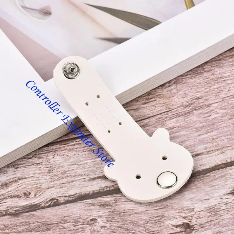 N84b Cartoon Bear PU Cable Clips Management Buckle Buckle Manage للأجهزة الإلكترونية