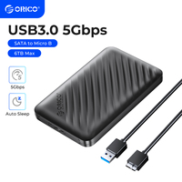 ORICO USB3.0 5Gbps Hard Drive Enclosure 2.5 Inch SATA to Micro B HDD SSD Case Support Auto Sleep for PC Laptop Notebook HDD