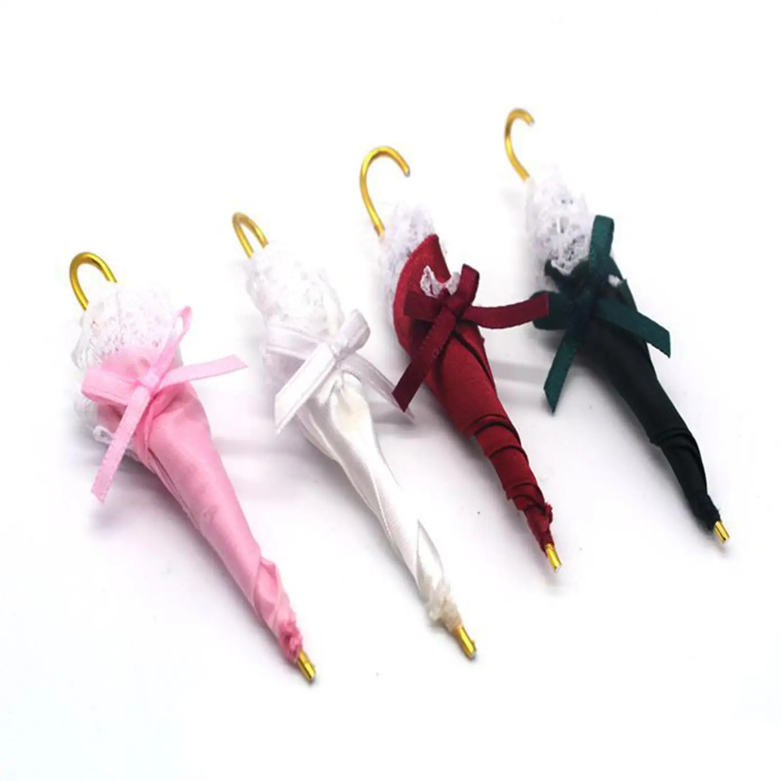 

Miniature Furniture Umbrella Lace Edge Dollhouse Accessory for 1 12 1 6 Scale Decoration Kit