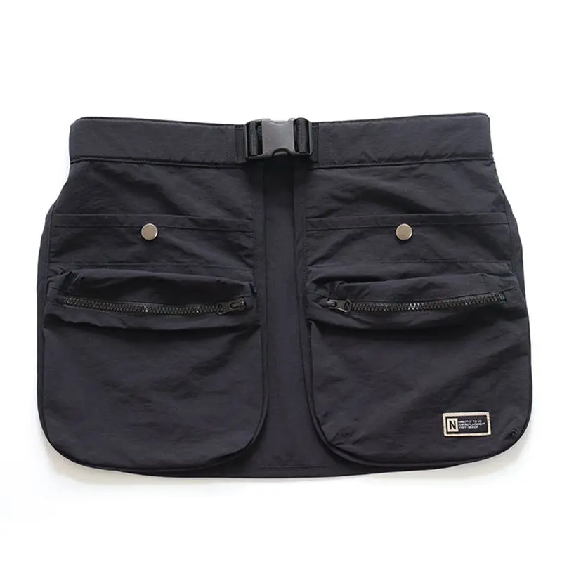 

ABYO Belt Apron Bag Waterproof Multi-Pocket Waist Apron For Makeup Artist Hairdresser Black