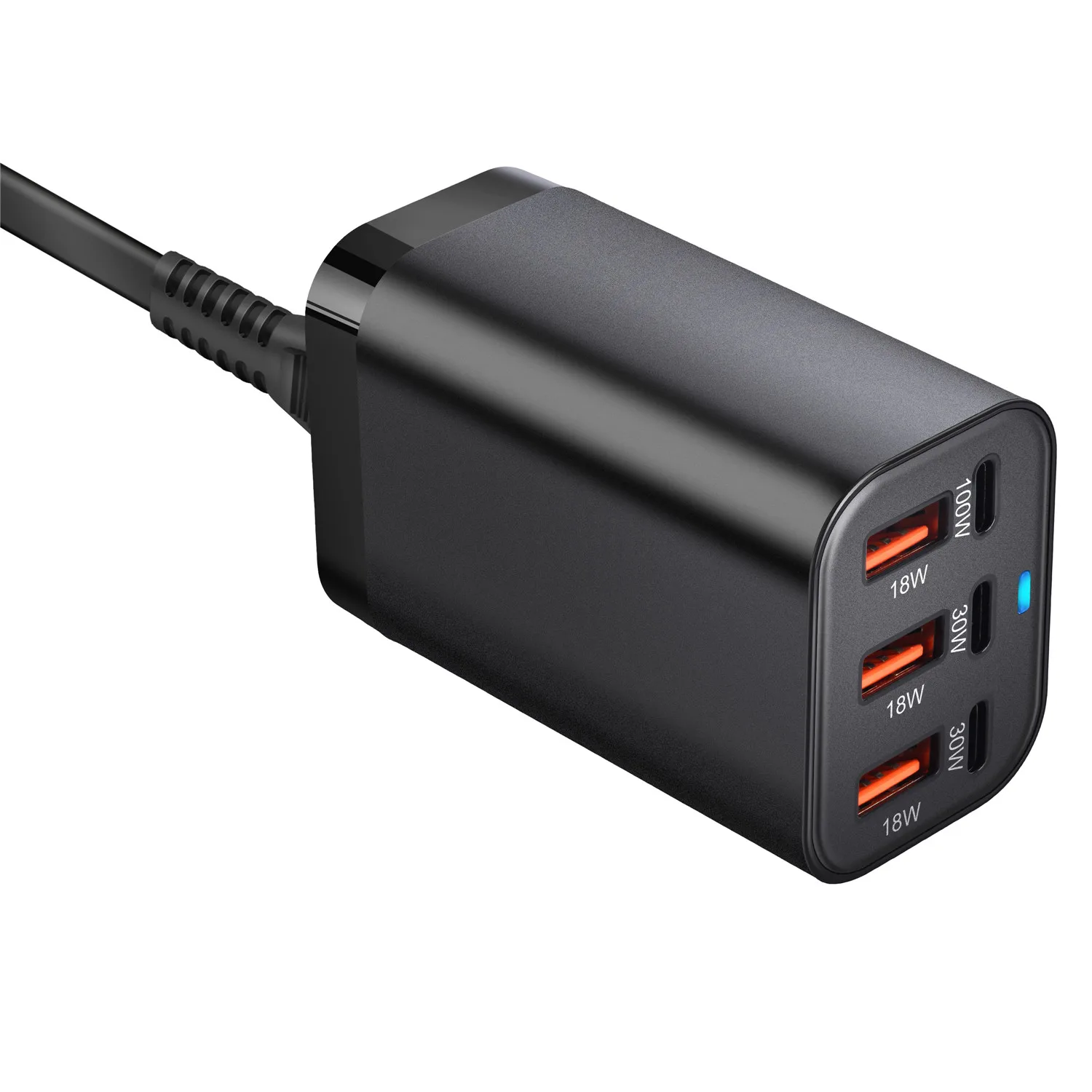 Adaptateur secteur chargeur rapide GaN USB C, 6 ports, 200W, iPhone 14, 13/12 Series, Samsung Galaxy S23, S22, S21