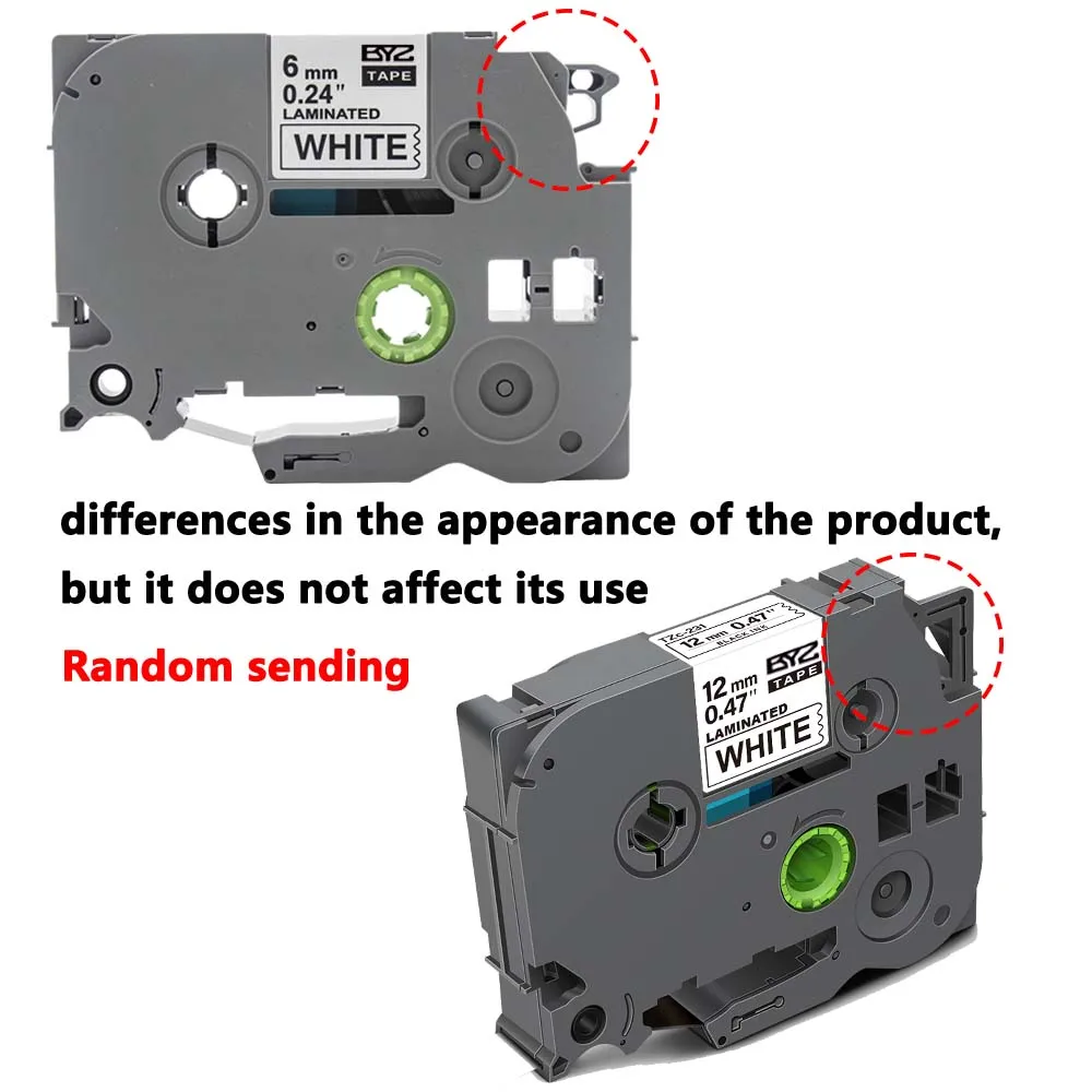 1 paquet TZe211 Ptouch 6mm/0.24 "TZ ruban TZe-211 tze211 PT-D200 ruban de fabricant d'étiquettes, pour frère PT-D210 H110 D220 D410 D600 6mm * 8m