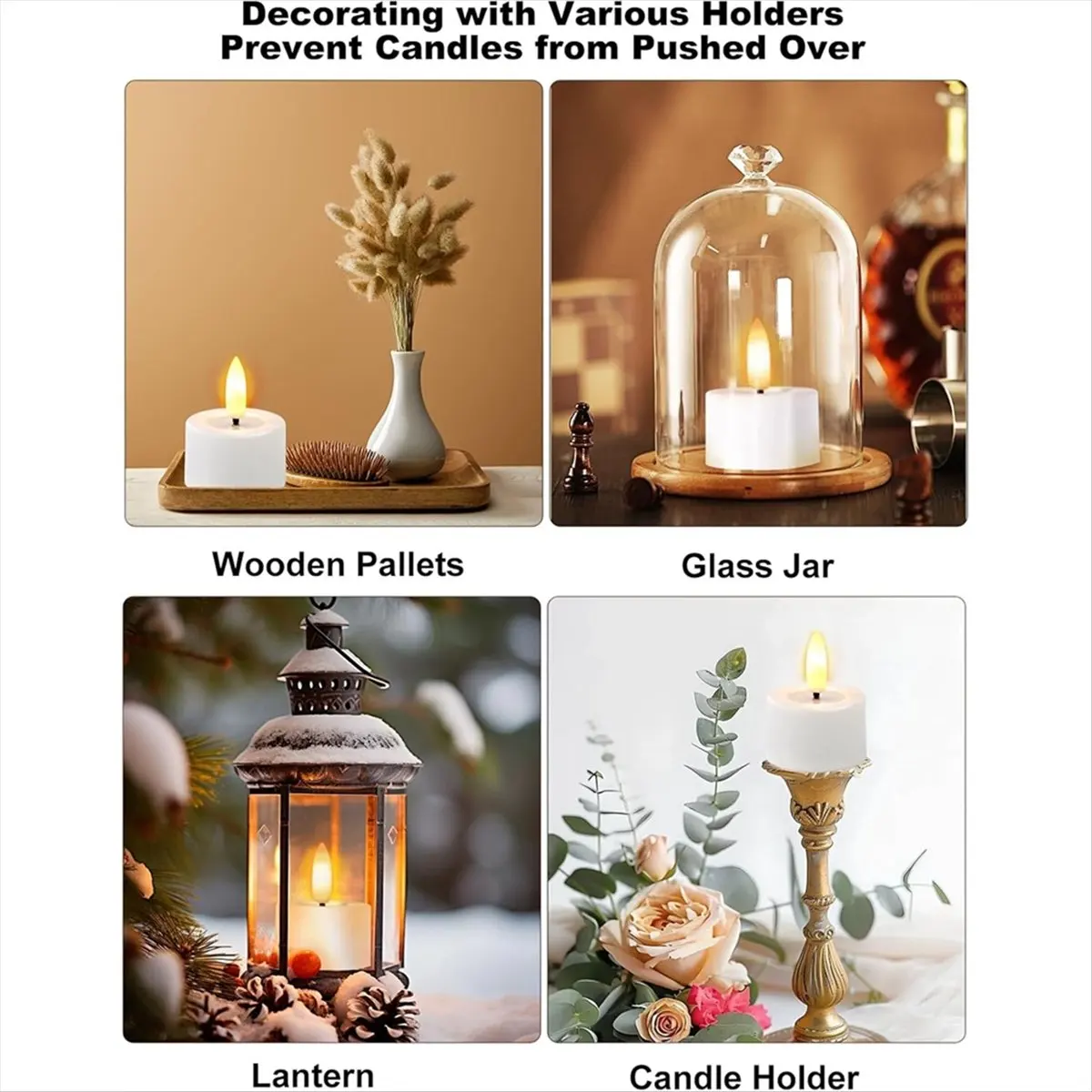 Brave- Rechargeable Flameless Tea Lights Candles with Timer Romote,LED Candles for Wedding Centerpiece Table Decor Christmas