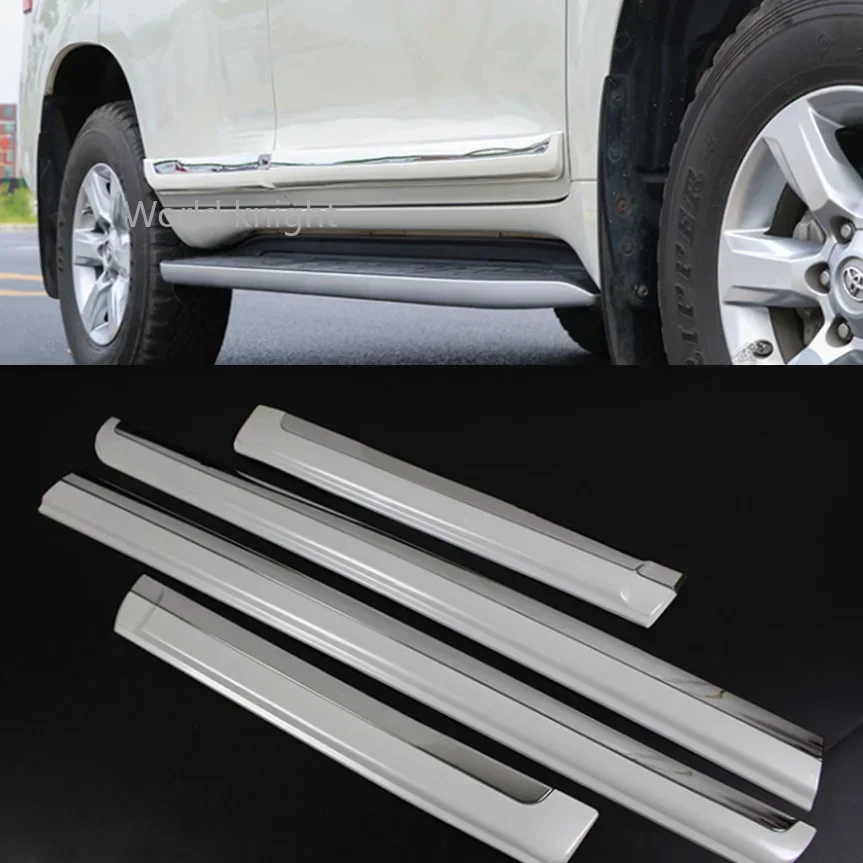 

For Toyota Land Cruiser Prado 2010-2018 ABS Chrome Side Door Body Molding Cover Protector Frame Trims Car Styling 4pcs/set