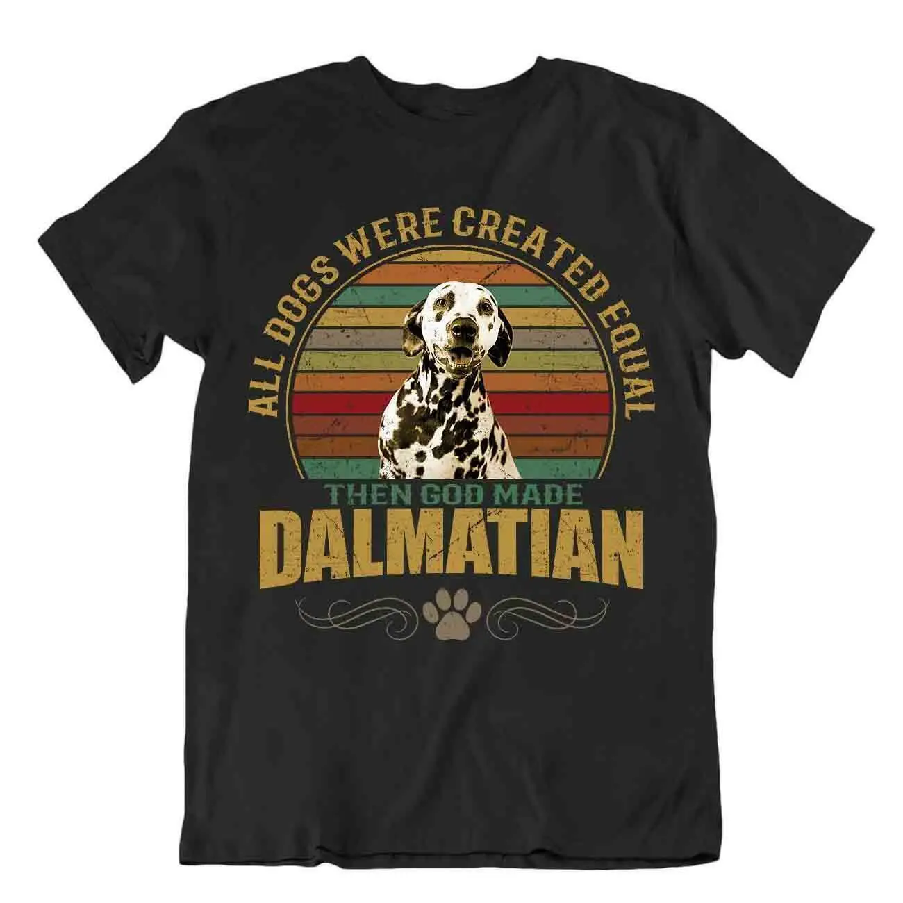 Men's T-shirt Cool Dalmatian Dog Tee Gift For Pet Lovers Best Friend Vintage