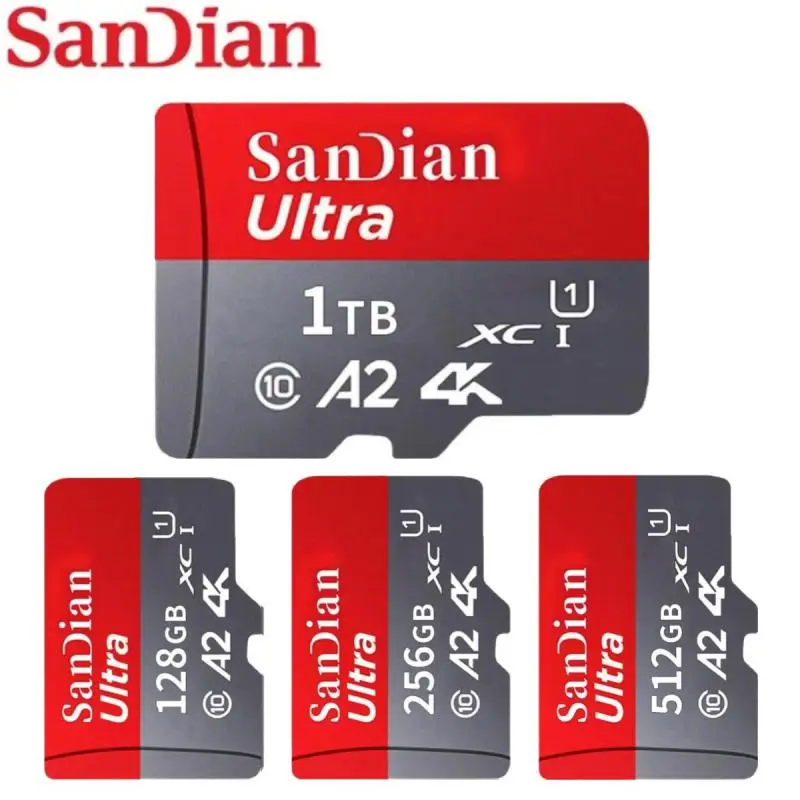 Original A2 2TB High Speed Memory Card 128GB 256GB Flash Card UHS-3 Small SD Card 1TB For 4K HD Camera/Nintendo Switch/Tablet