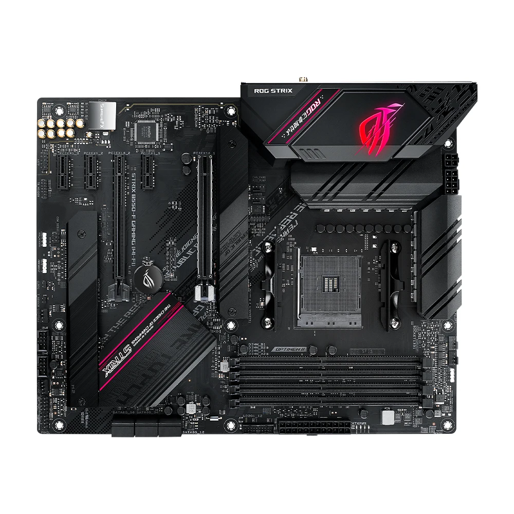 Imagem -04 - Placa-mãe Asus-gaming Atx Amd B550 Ryzen Am4 Jogos B550-f Wi-fi Ddr4 Pcie 4.0 M.2 Duplo com Dissipador de Calor Sata 6