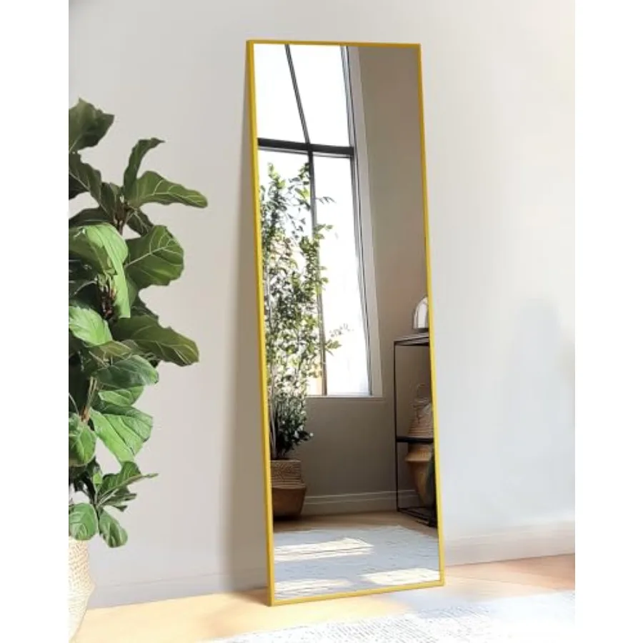 

Standg Mirror Full Length Mirror, 15" x 56" Large Floor Mirror with Aluminium Frame for Door Bedroom Bathroom Living Room
