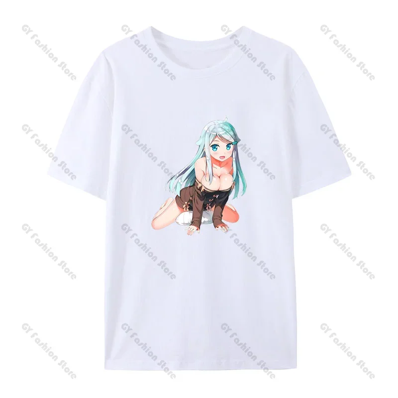 Sexy Girl Kani Nayuta Pure T Shirt Anime Exposed Bikini Men Women Popular Street Fashion  Swimsuit Hipster Tops Streetwear