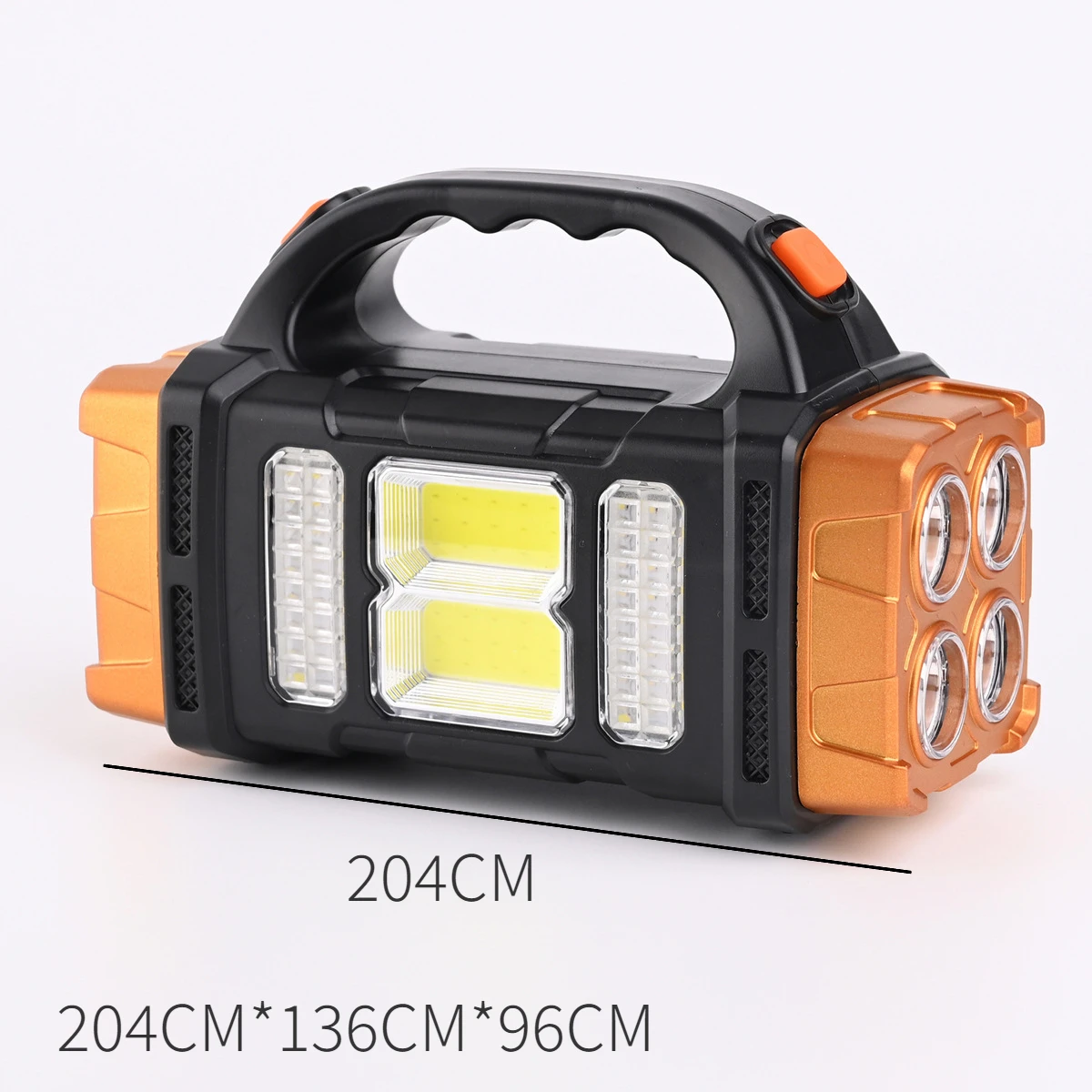 High Power LED Searchlight Rechargeable Flashlight 360 ° Camping Lantern Double-headed Design Ultra-long Illumination Distance