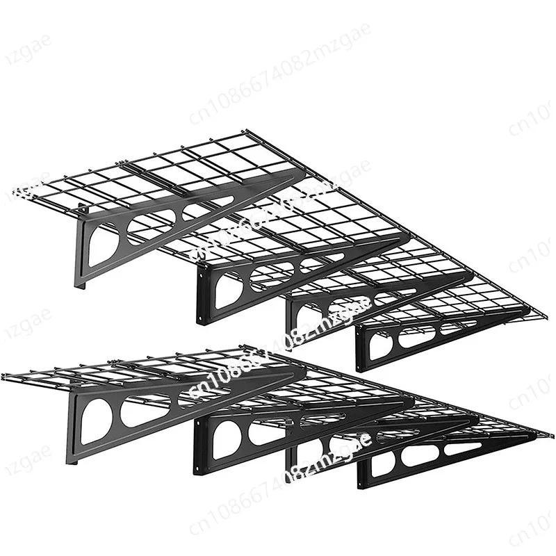 Garage storage hanger sundries tool rack wall-mounted metal multi-functional wall grid rack