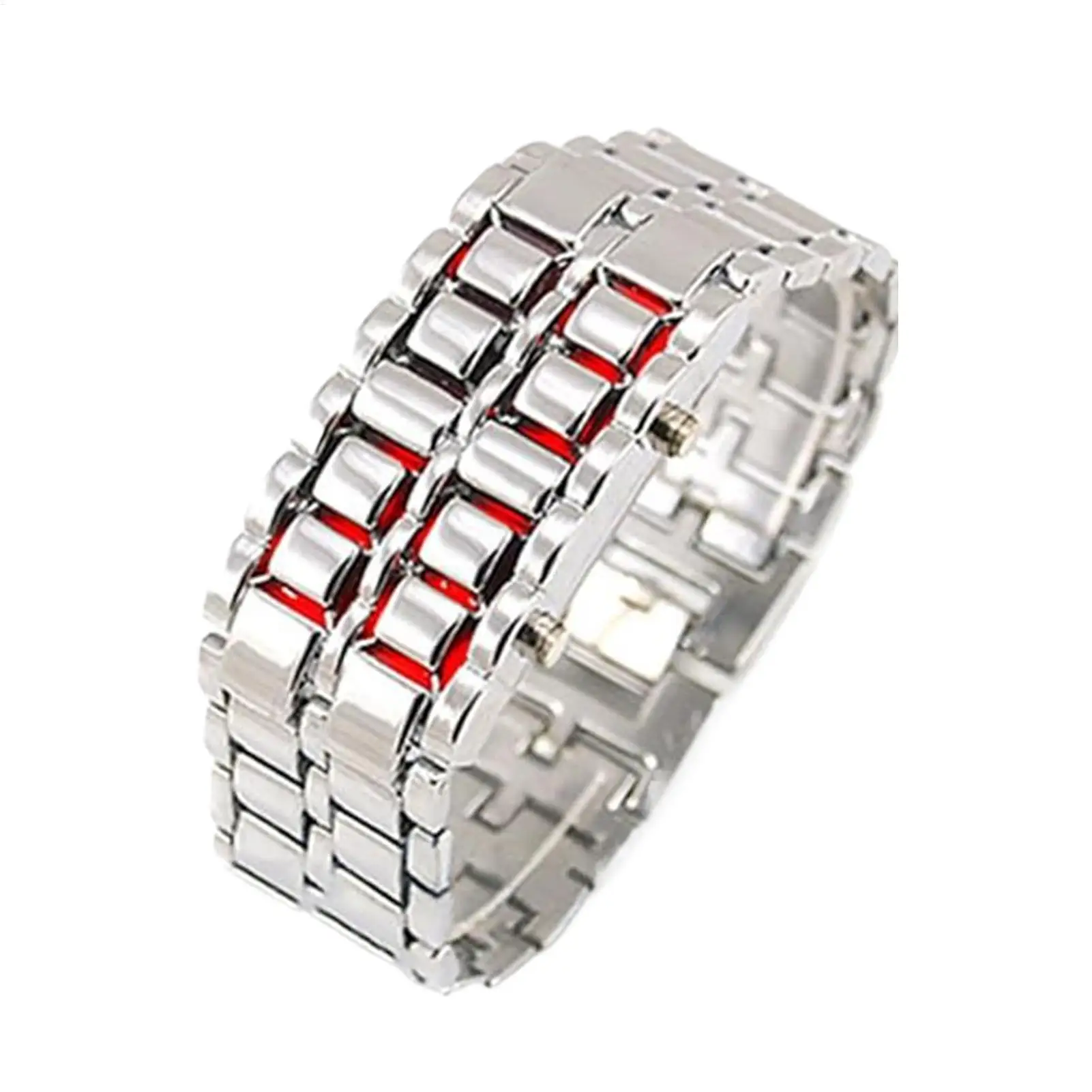 

Mens Digital Watch Stainless Steel Double LED Screens Accurate Device LED Waterproof Digital Watch For Family Friends Office