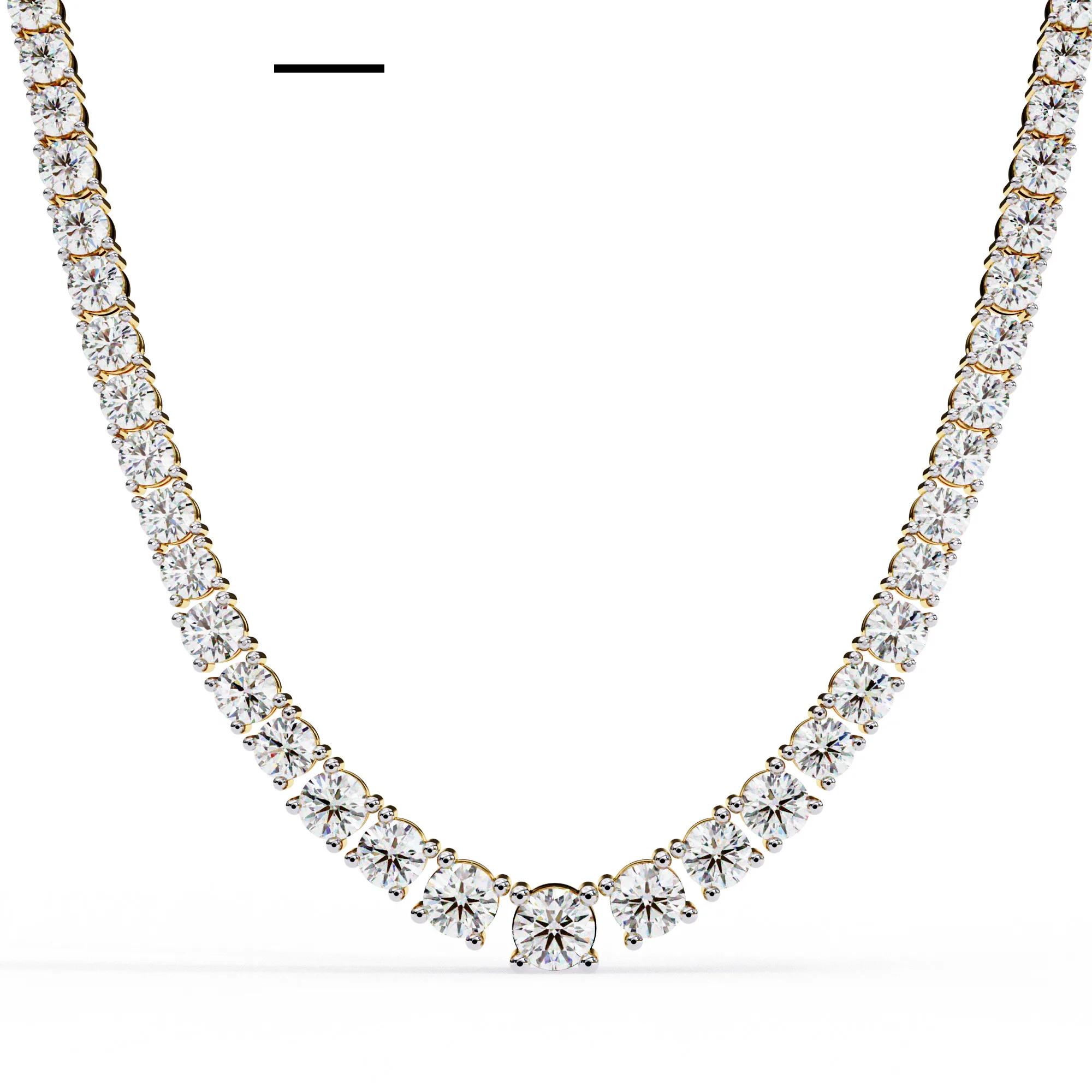 

Ожерелье S925 с муассанитом, настраиваемое цельное золото 14 карат VVS, теннисное ледяное ожерелье с бриллиантами, цепочка для женщин и мужчин