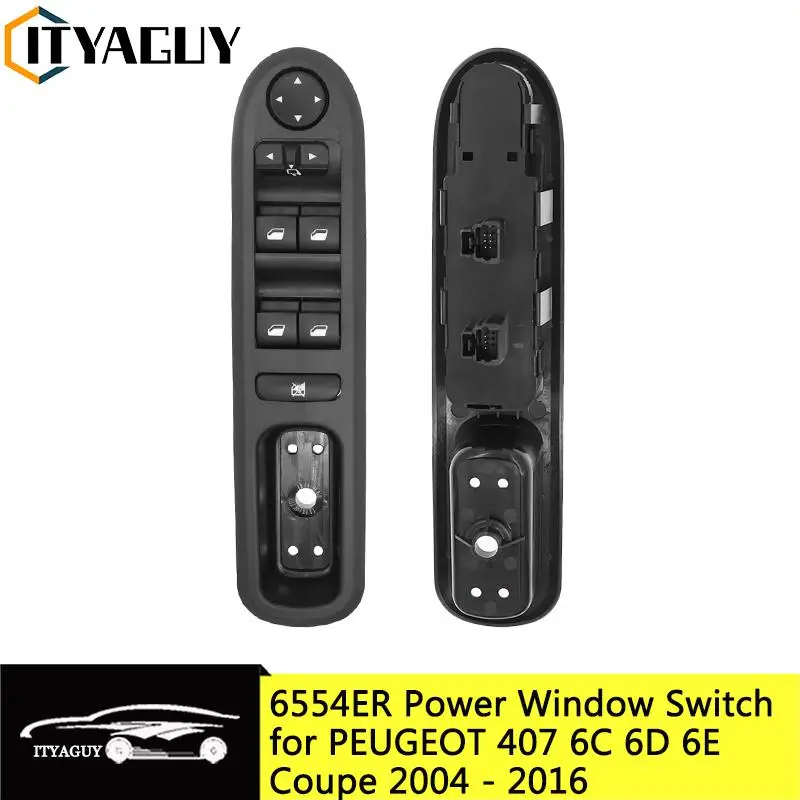 Front Left Electric Power Master Door Window Control Switch Panel For Peugeot 407 SW 6554.ER 6554ER 6554 ER 96468704XT 2004-2016