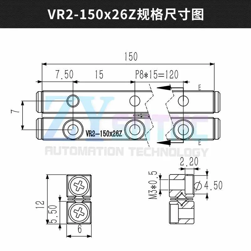 High precision New VR2-90-16Z Cross Roller Guide VR2-90 VR2090 Precision Linear Motion VR2-30/45/60/75/90/105/120/135