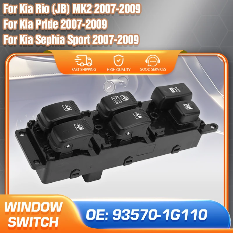 

Auto Down Front Left Side Lifter Window Control Switch 93570-1G200 Car For Kia Rio MK2 Kia Pride Kia Sephia Sport 2007 2008 2009