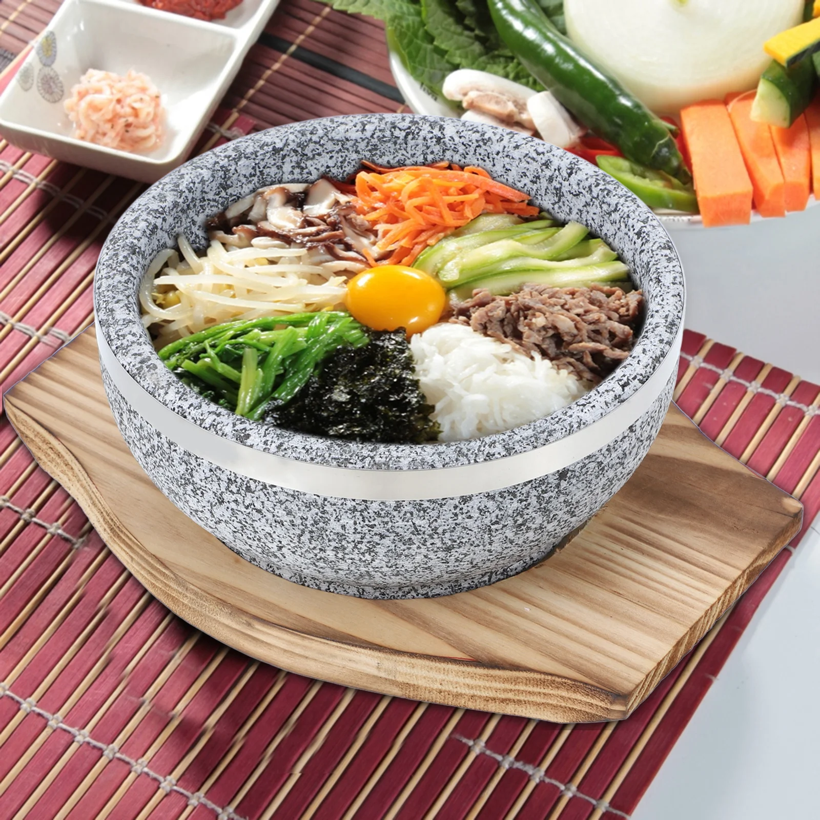 

Korean Stone Pot Cooking Bowl Stoneware for Bibimbap Rice Soup Clay Pot Kitchenware Authentic Korean Soup Bowl