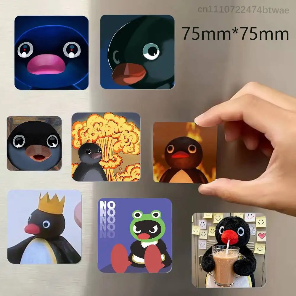 Noot Noot Pingu Meme Refrigerator Magnet Square Stickers Can Be Used To Personalize Are Ideal Keepsakes Or Gifts