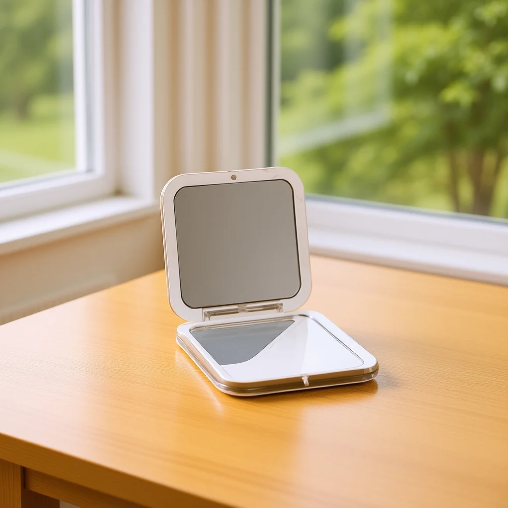 

Resin Glass 10X Magnification Flip Pocket Compact Mirror Travel Purse Makeup Mini Magnifying Mirror Makeup Compact