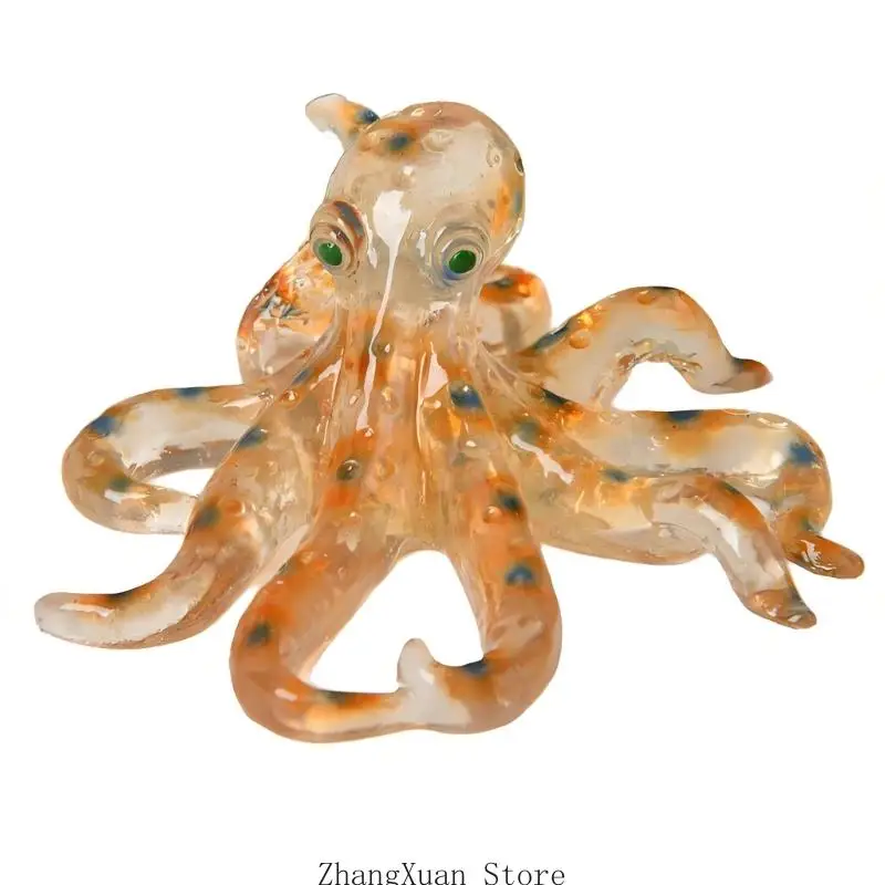 Mundgeblasene Glas-Kraken-Statue, Figur, Ornament, Meerestier-Skulptur, Ornament 3 x – Detail 2
