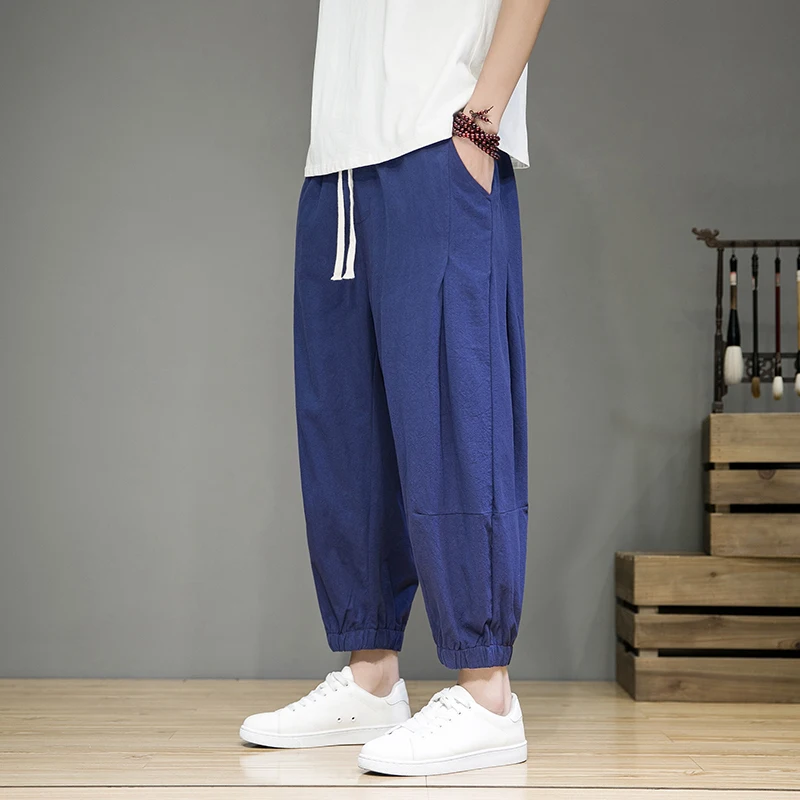 Vintage Harem Pants Men's Large Size Harajuku Style Cotton Jogger Sweatpants Casual Pants Male Loose Streetwear Trousers 5XL