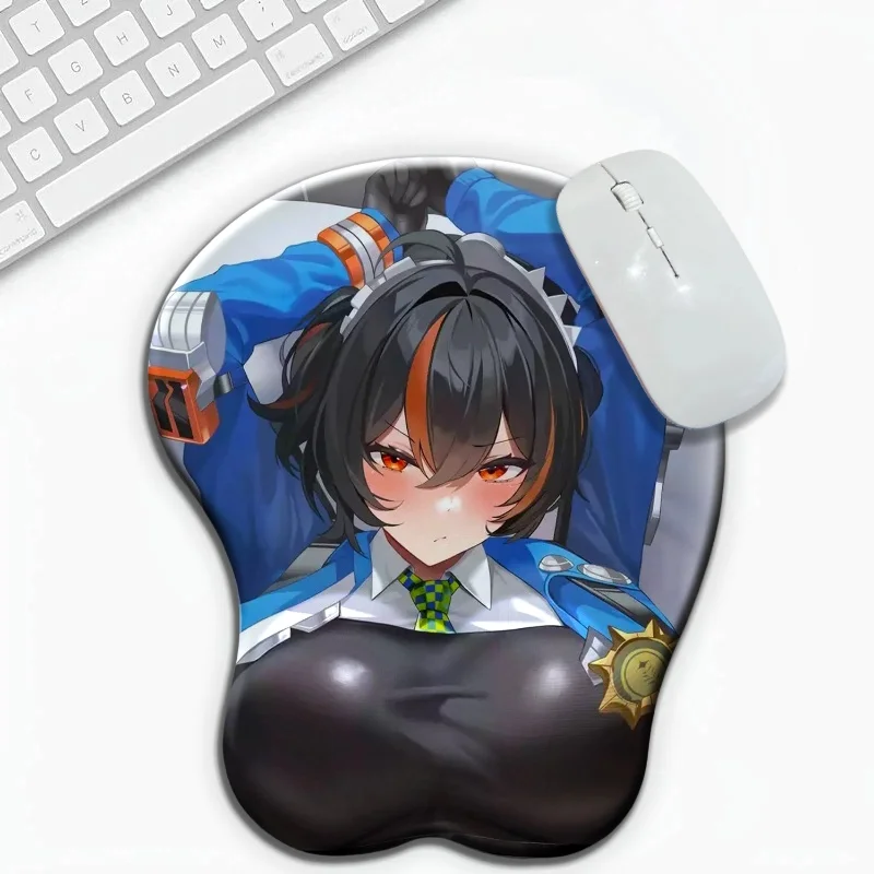 Zhu Yuan for Zenless Zone Zero 3D Wrist Rest Mouse Pad Desk Pad Suitable for Gaming Use Ergonomic