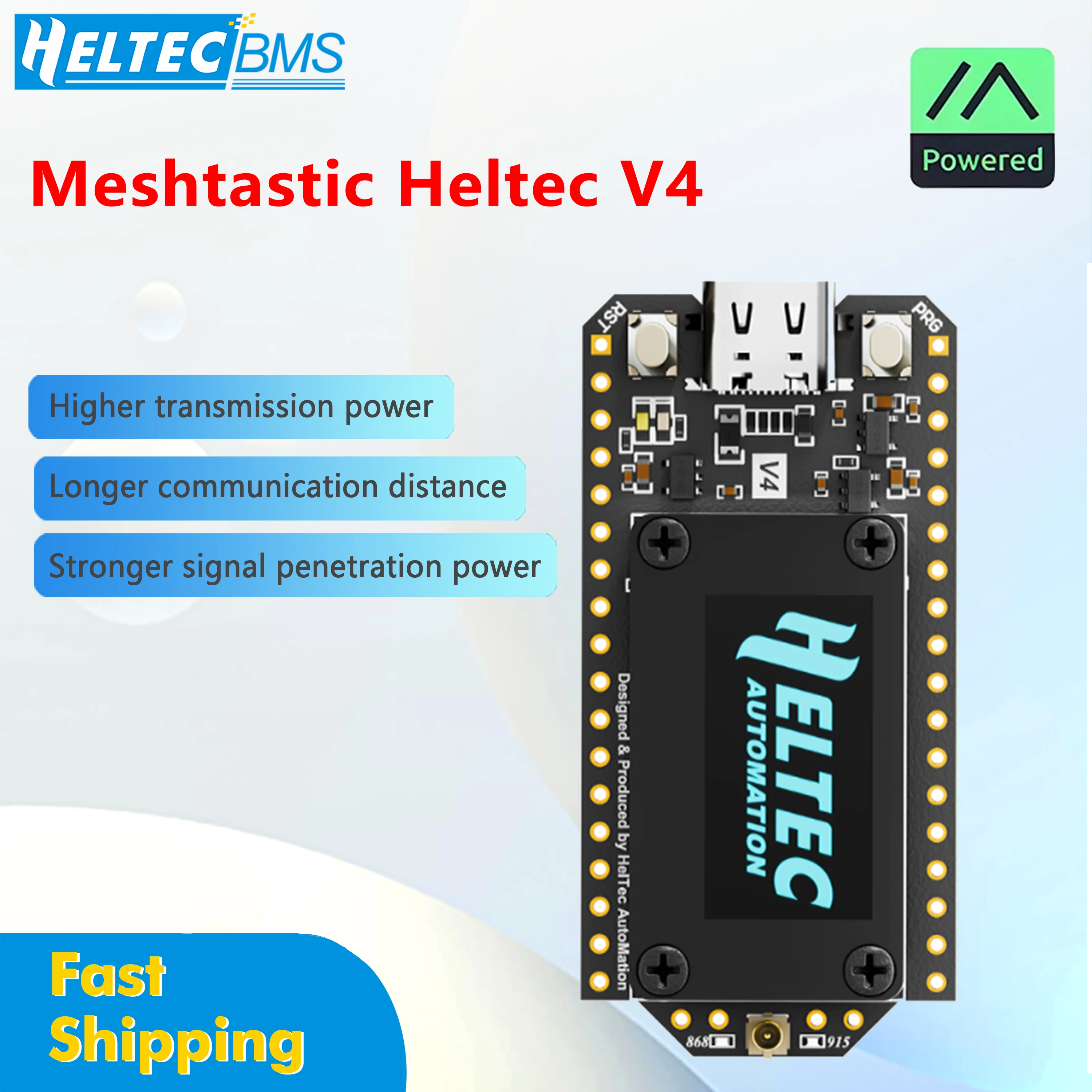 Heltec Meshtastic Heltec V4 LoRa 32 V4.3 Dev-Board GPS ESP32S3 SX1262 BLE LoRaWAN 0.96 inch OLED For Arduino IoT