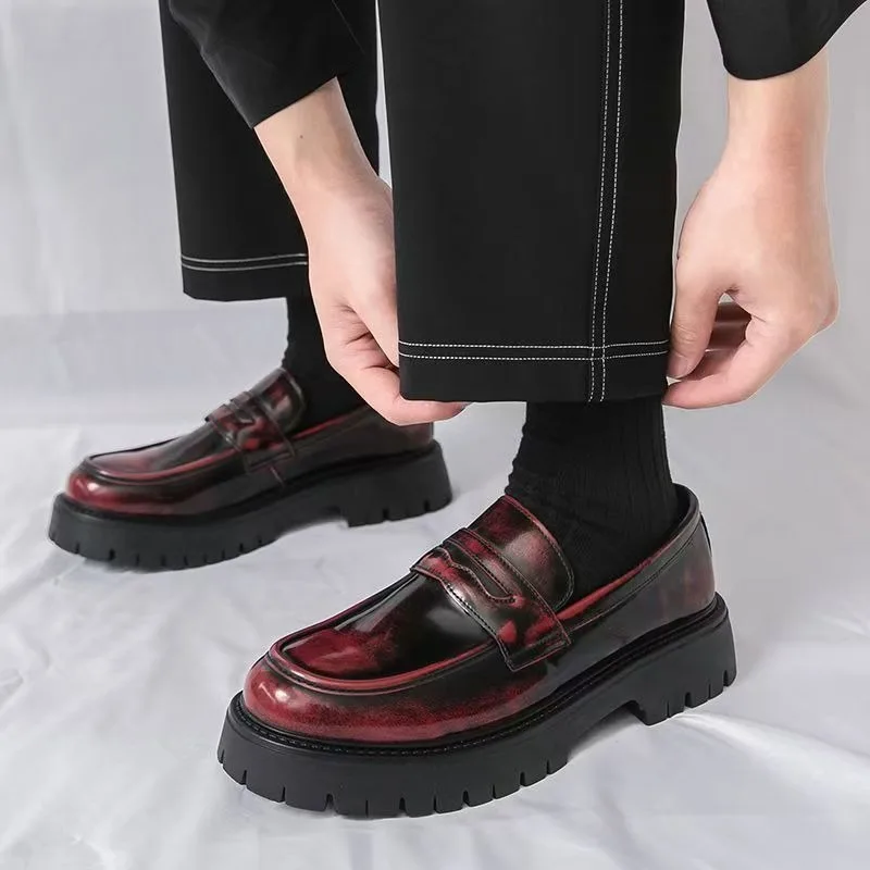 

Thick-Soled Increased Cowhide Business Casual Shoes Men's Shoes Cowhide Genuine Leather Fashionable Low-Cut Shiny Wedding Shoes