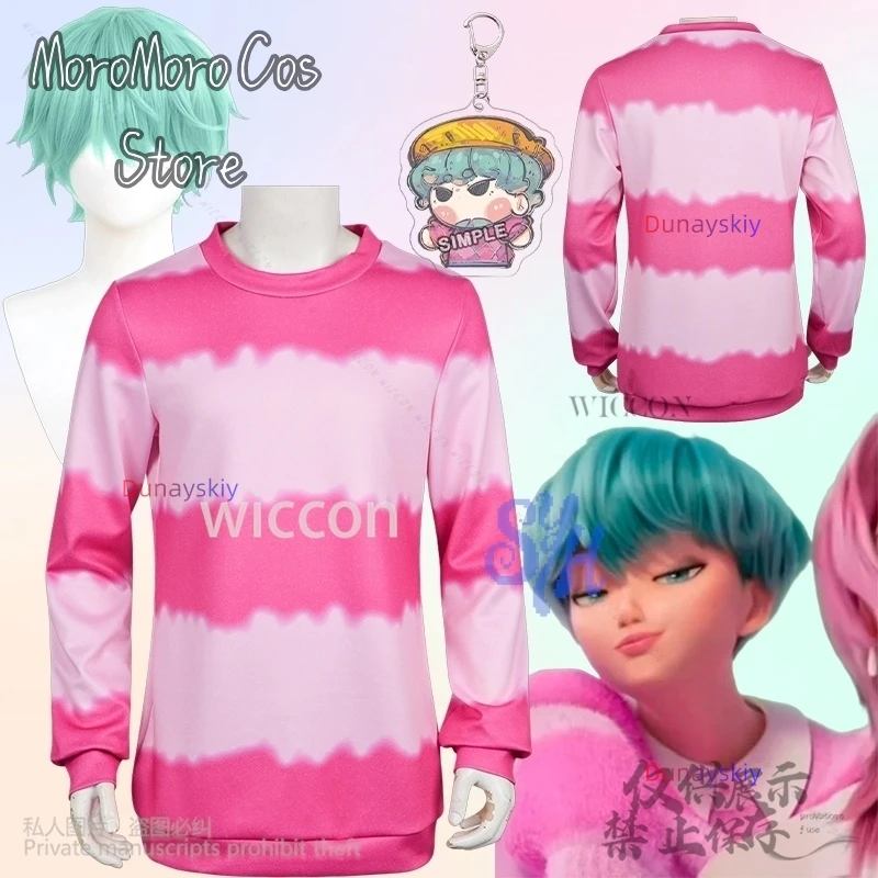 

Saja Boys Baby Anime Costume Kpop Demon Cosplay Loose Round Neck Sweatshirt Long Sleeve Kawaii Y2k Uniform Wigs Halloween Party